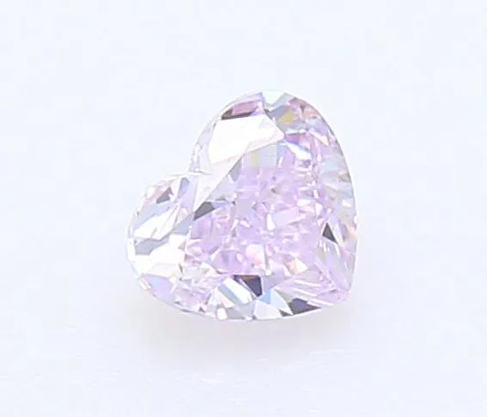 0.15ct Heart Natural Diamond (Colour Fancy Pinkish Purple, Clarity VS2, Cut EX, GIA Certified)