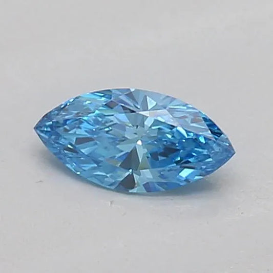 0.16ct Marquise Lab Grown Diamond (Colour Fancy Vivid Blue, Clarity VVS2, IGI Certified)