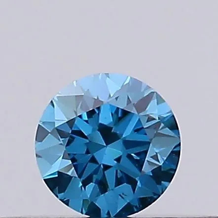 0.16ct Round Lab Grown Diamond (Colour Fancy Vivid Blue, Clarity VVS2, Cut EX, IGI Certified)
