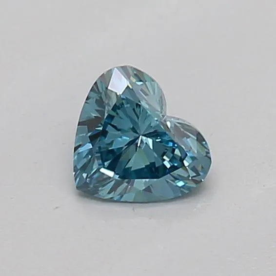 0.17ct heart lab grown diamond (colour fancy vivid blue, clarity vs1, igi certified)