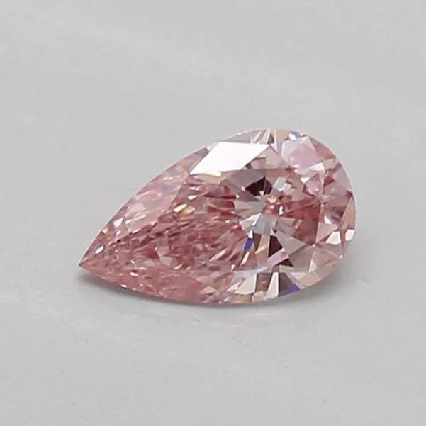 0.18ct pear lab grown diamond (colour fancy brownish pink, clarity vvs2, igi certified)