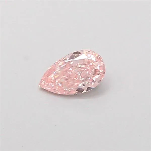 0.21ct pear lab grown diamond (colour fancy intense pink, clarity vvs2, igi certified)