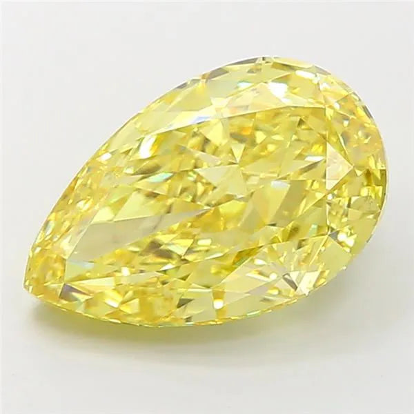 0.22ct pear lab grown diamond (colour fancy light yellow, clarity vs1, igi certified)