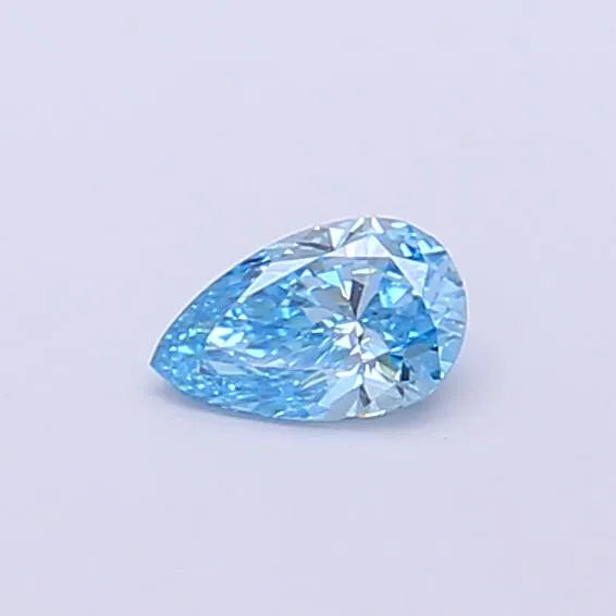 0.22ct pear lab grown diamond (colour fancy vivid blue, clarity vs1, igi certified)