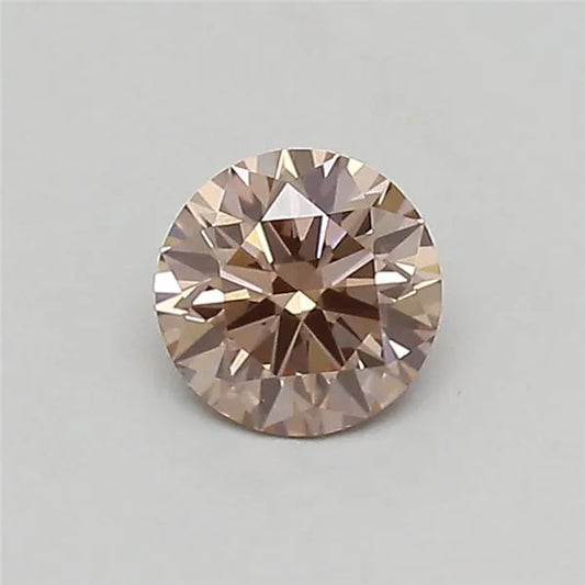 0.23ct Round Lab Grown Diamond (Colour Fancy Brown, Clarity VVS2, Cut ID, IGI Certified)