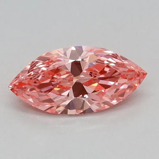 0.24ct Marquise Lab Grown Diamond (Colour Fancy Vivid Pink, Clarity VS1, IGI Certified)