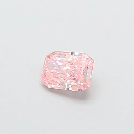 0.25ct radiant lab grown diamond (colour fancy vivid pink, clarity vs1, igi certified)