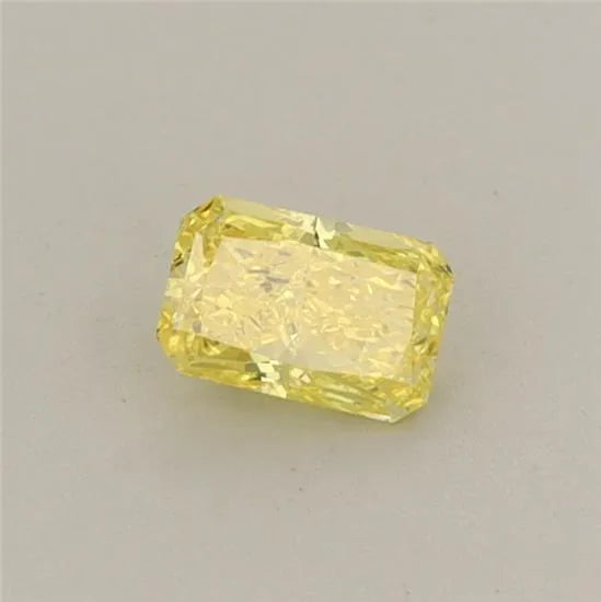 0.25ct radiant lab grown diamond (colour fancy vivid yellow, clarity vs1, igi certified)