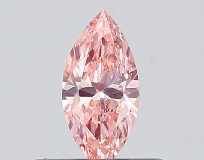 0.27ct marquise lab grown diamond (colour fancy vivid pink, clarity vs1, igi certified)