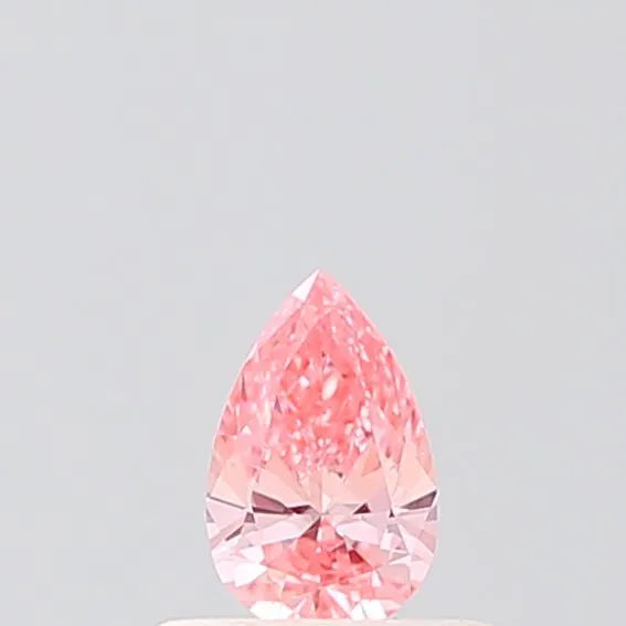 0.27ct Pear Lab Grown Diamond (Colour Fancy Vivid Pink, Clarity VS1, IGI Certified)