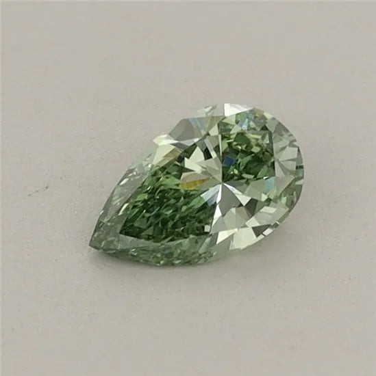 0.29ct Pear Lab Grown Diamond (Colour Fancy Vivid Green, Clarity VS2, IGI Certified)