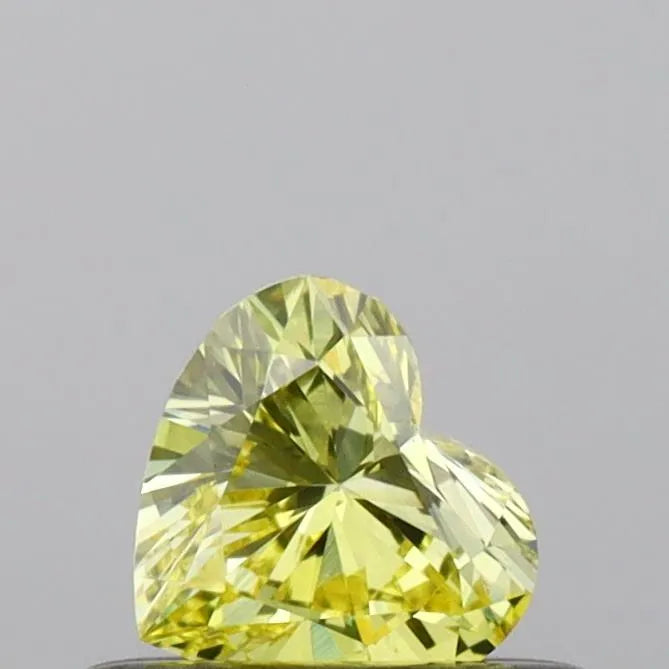 0.30ct heart lab grown diamond (colour fancy vivid yellow, clarity vs1, igi certified)