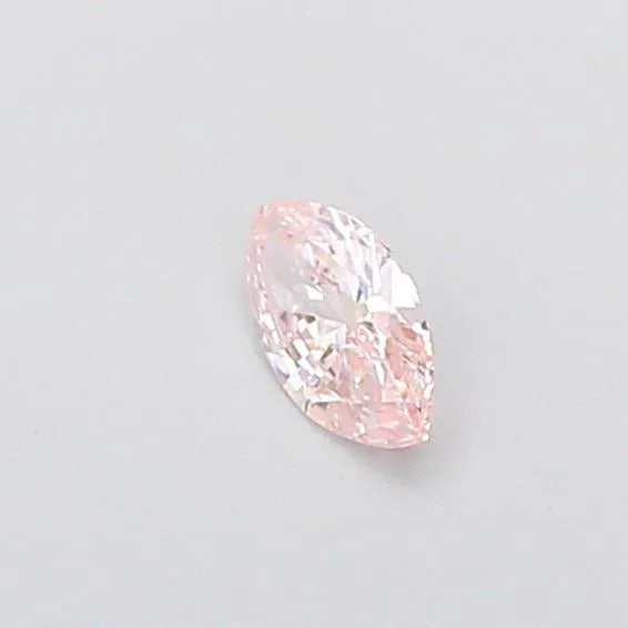 0.30ct marquise lab grown diamond (colour fancy light pink, clarity vs2, igi certified)