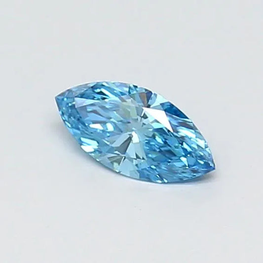 0.30ct Marquise Lab Grown Diamond (Colour Fancy Vivid Blue, Clarity VVS2, IGI Certified)