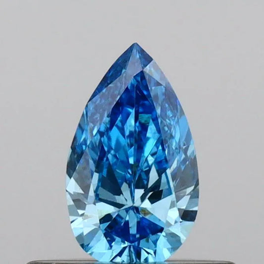 0.30ct Pear Lab Grown Diamond (Colour Fancy Vivid Blue, Clarity VS1, IGI Certified)