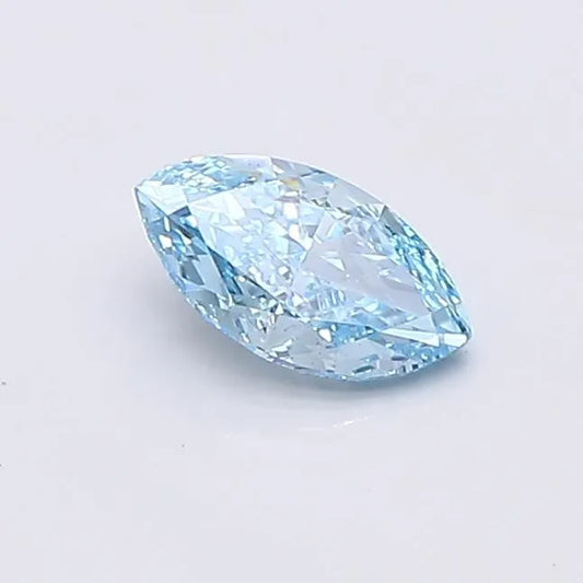 0.31ct Marquise Lab Grown Diamond (Colour Fancy Vivid Blue, Clarity VVS2, IGI Certified)