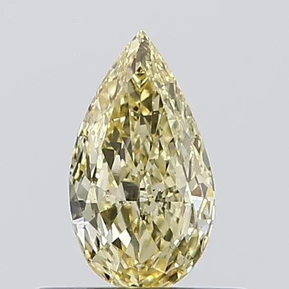 0.31ct pear lab grown diamond (colour fancy intense yellow, clarity vs2, igi certified)