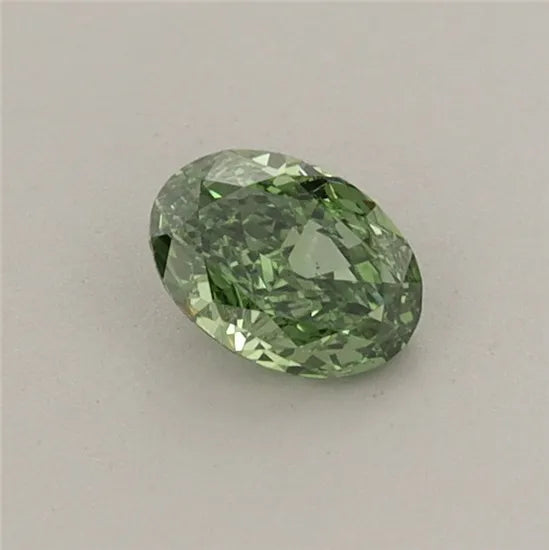 0.32ct Oval Lab Grown Diamond (Colour Fancy Vivid Green, Clarity VS2, IGI Certified)