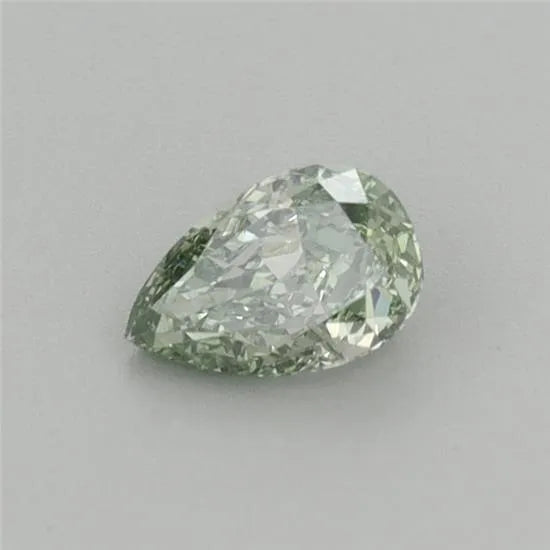 0.32ct pear lab grown diamond (colour fancy vivid green, clarity vvs2, cut vg, igi certified)