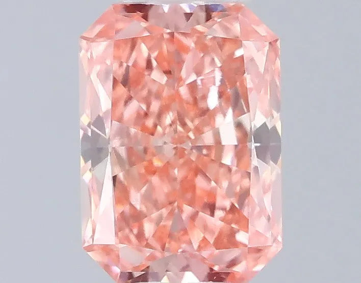 0.32ct radiant lab grown diamond (colour fancy vivid pink, clarity vs1, igi certified)