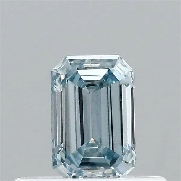 0.33ct emerald lab grown diamond (colour fancy light greenish blue, clarity vvs2, igi certified)
