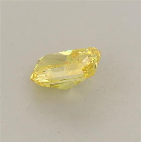 0.33ct radiant lab grown diamond (colour fancy vivid yellow, clarity vvs2, igi certified)