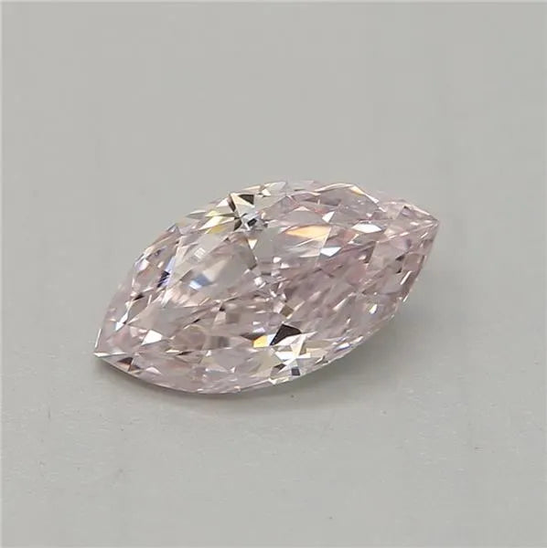 0.35ct marquise natural diamond (colour very light pink, clarity vvs2, gia certified)