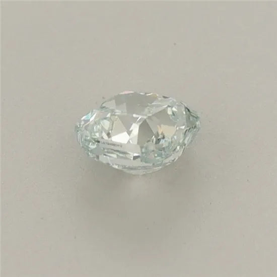 0.37ct cushion modified lab grown diamond (colour fancy light green, clarity vs1, igi certified)