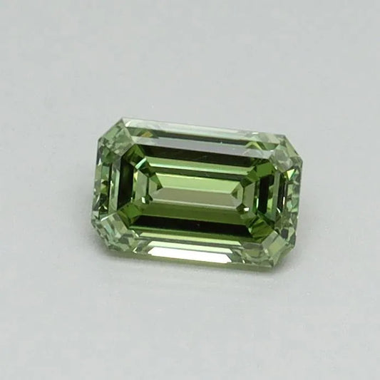 0.38ct Emerald Lab Grown Diamond (Colour Fancy Vivid Green, Clarity VVS2, IGI Certified)