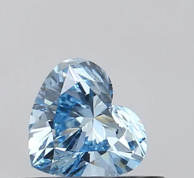 0.38ct heart lab grown diamond (colour fancy vivid blue, clarity vs1, igi certified)