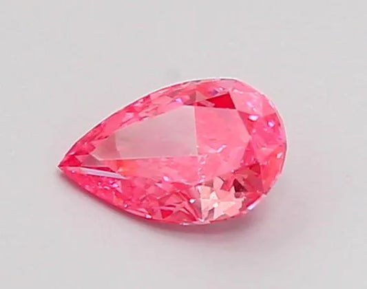 0.42ct Pear Lab Grown Diamond (Colour Fancy Vivid Pink, Clarity VS1, IGI Certified)