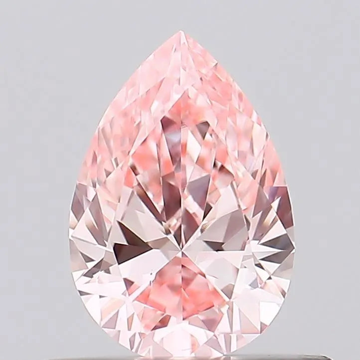 0.42ct Pear Lab Grown Diamond (Colour Fancy Vivid Pink, Clarity VS2, IGI Certified)