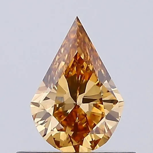 0.44ct pear lab grown diamond (colour fancy brown, clarity vvs2, igi certified)