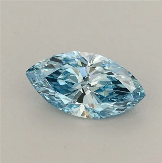 0.46ct Marquise Lab Grown Diamond (Colour Fancy Vivid Blue, Clarity VS1, IGI Certified)