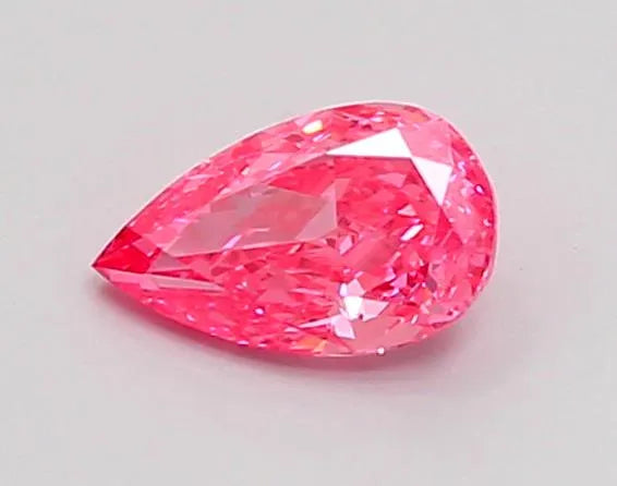 0.47ct pear lab grown diamond (colour fancy vivid pink, clarity vs1, igi certified)