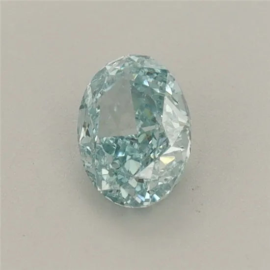 0.49ct Oval Lab Grown Diamond (Colour Fancy Vivid Blueish Green, Clarity VS2, IGI Certified)