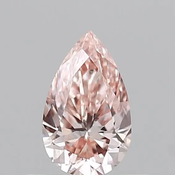 0.50ct pear lab grown diamond (colour fancy brownish pink, clarity vs1, igi certified)