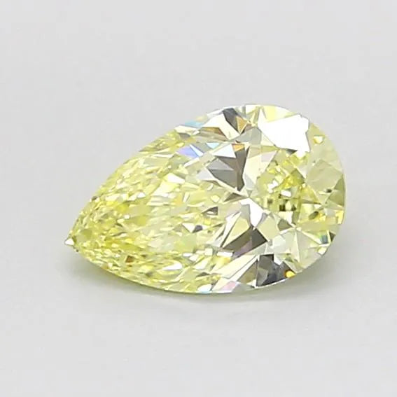 0.50ct pear lab grown diamond (colour fancy yellow, clarity vvs2, igi certified)