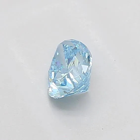 0.52ct pear lab grown diamond (colour fancy vivid blue, clarity vvs2, igi certified)