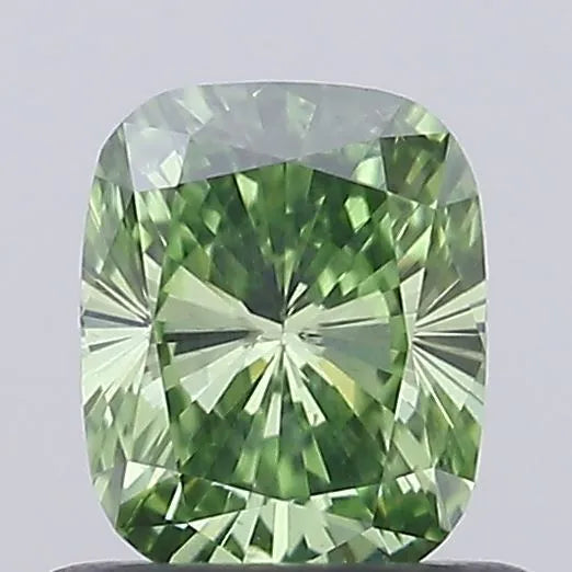 0.54ct Cushion brilliant Lab Grown Diamond (Colour Fancy Vivid Green, Clarity VS1, IGI Certified)