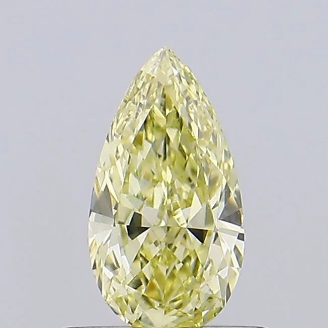0.54ct pear lab grown diamond (colour fancy intense yellow, clarity vvs1, cut gd, igi certified)