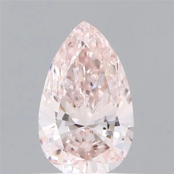 0.54ct pear lab grown diamond (colour light pink, clarity vs1, igi certified)