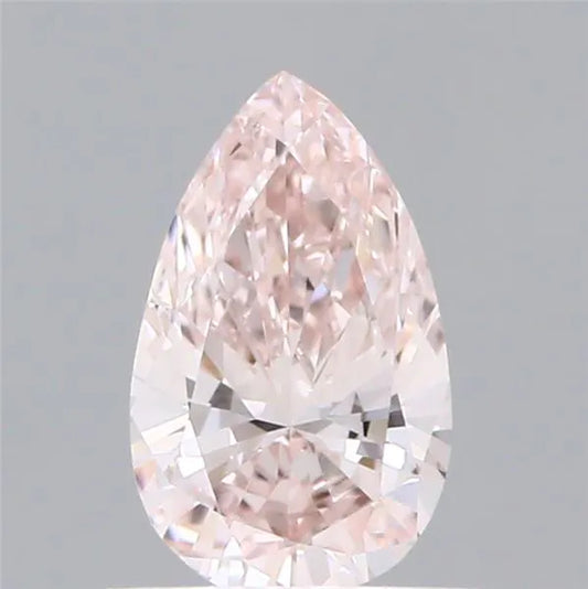 0.54ct Pear Lab Grown Diamond (Colour Light Pink, Clarity VS1, IGI Certified)