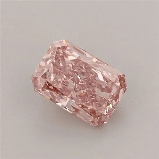 0.58ct radiant lab grown diamond (colour fancy vivid pink, clarity vvs2, igi certified)