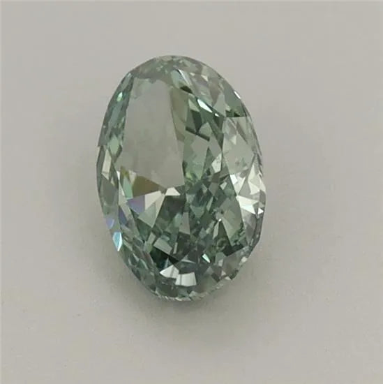 0.59ct Oval Lab Grown Diamond (Colour Fancy Vivid Green, Clarity VVS2, IGI Certified)