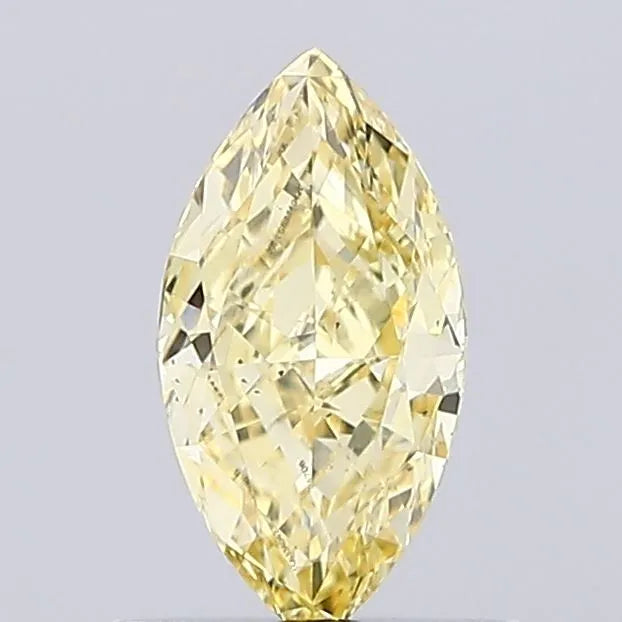 0.65ct marquise lab grown diamond (colour fancy intense yellow, clarity vs2, cut gd, igi certified)