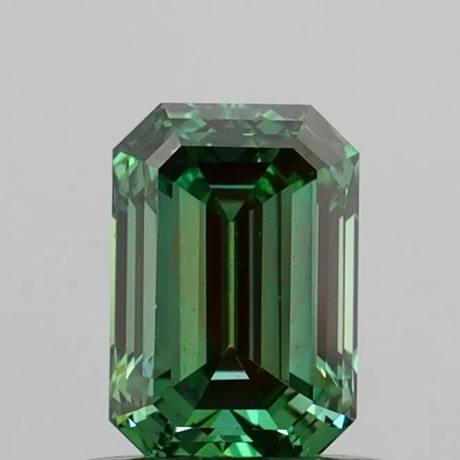 0.67ct emerald lab grown diamond (colour fancy vivid green, clarity vs1, igi certified)