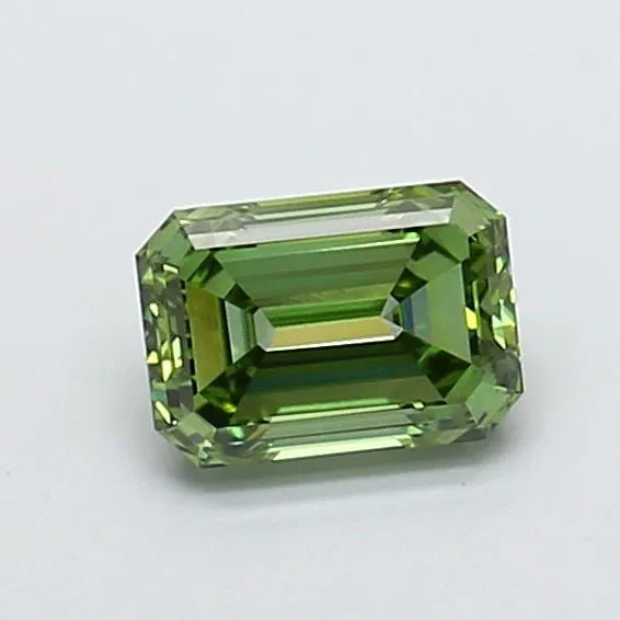 0.86ct emerald lab grown diamond (colour fancy vivid green, clarity vs1, igi certified)