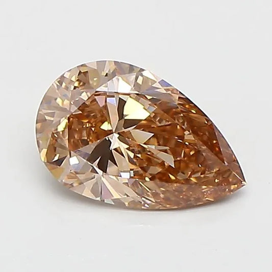 0.98ct Pear Lab Grown Diamond (Colour Fancy Brown, Clarity VS1, IGI Certified)