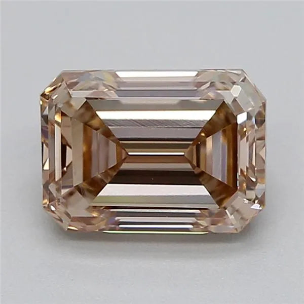 1.00ct emerald lab grown diamond (colour very light brown, clarity vvs2, igi certified)